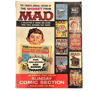 VTG 4th Annual Ed of The Worst from Mad Magazine Humor from 1959-60
